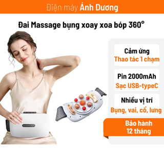 Đai massage bụng đai mát xa hỗ trợ giảm mỡ bụng, xoa bụng massage vai lưng đùi - Bảo hành 12 tháng