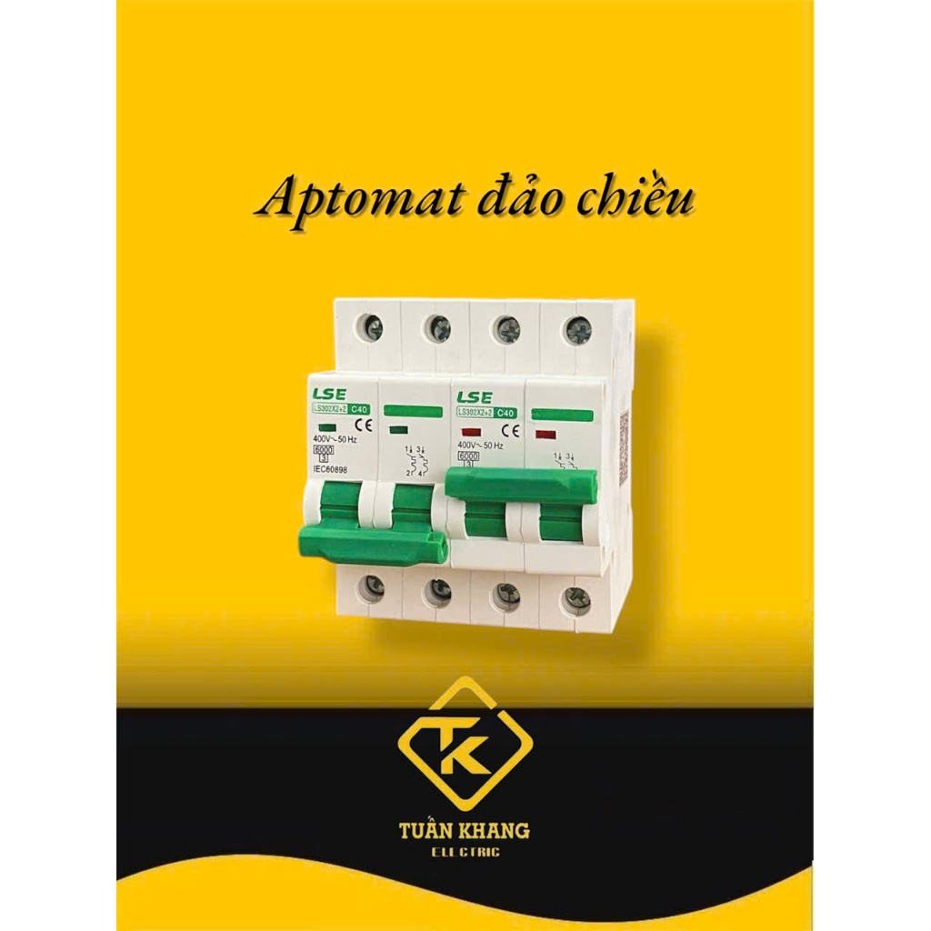 CB Đảo Chiều Đôi 2 Pha LSE - Cầu Dao Đảo chiều bảo hành 12 tháng