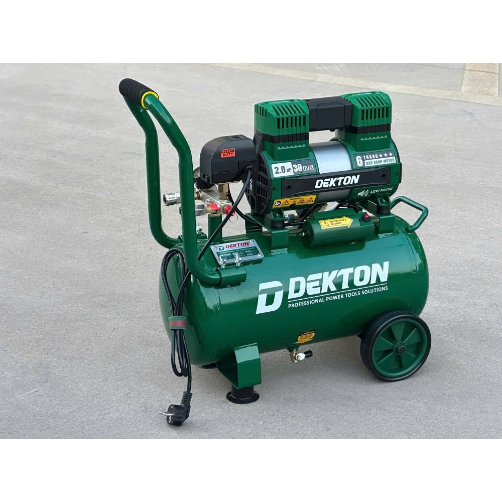 🔧 Máy Nén Khí Không Dầu Dekton DK-AC3930PRO 2HP , Bình 30L, Không Dầu, Êm, Bền