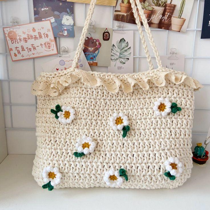 Túi Xách Len Handmade Đi Biển, Đi Chơi