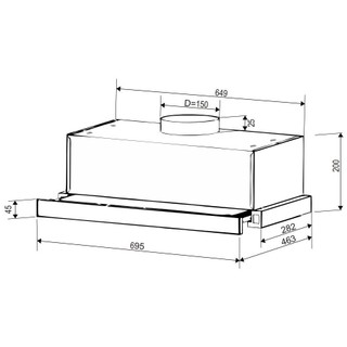 Máy hút mùi âm tủ Bauer BC 6002I / 7002i ( Bảo Hành Chính Hãng 24 Tháng)