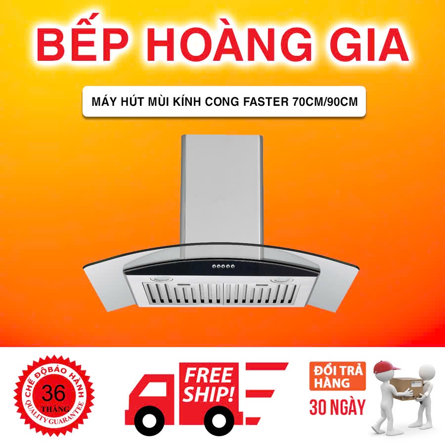 Máy hút mùi Faster 70cm Lực hút cực khỏe,máy chạy siêu êm, 3 tốc độ hút ,dòng giá rẻ bán chạy 2025