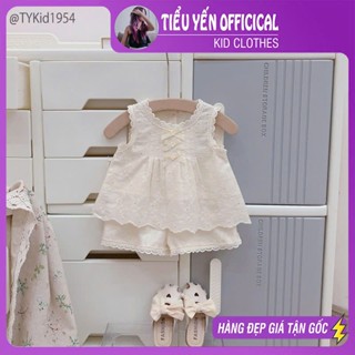 Quần áo trẻ em, Quần áo hè bé gái mặc đi học đi chơi, vải thô boi mềm mát cho bé 9-25kg S1954 | Tiểu Yến KID
