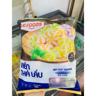  Viên thả lẩu phô mai trứng muối  trứng cá trứng tôm mix vị LACUSINA 500g,viên tha lẩu 