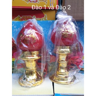 Đèn Thờ Trái Đào CANA (Tiểu Trung Đại) (Phú Quý) - Nhựa ABS - Dây Điện Dài 1m