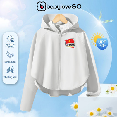 Áo chống nắng cho bé trai bé gái BabyloveGO áo choàng chống nắng cánh dơi chất liệu Ice Text làm mát tức thì