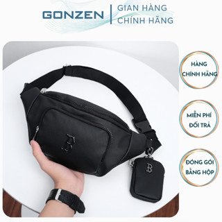  Túi Đeo Chéo Màu Đen Thời Trang Cao Cấp Dành Cho Nam Nữ Túi Đeo Bụng Vải Da Chống Thấm Nước_GONZEN TX21 