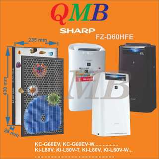 Màng lọc Hepa SHARP KC-G60EV KI-L60V KI-L80V FZ-D60HFE 43*23.5*2.8cm
