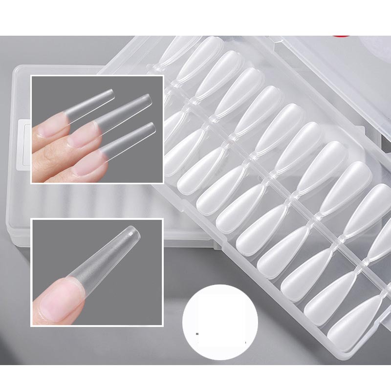 Bộ Móng Giả Nhọn Dài Trong Suốt – Mẫu Nail Tip Nối Móng (240 Chiếc/Hộp)