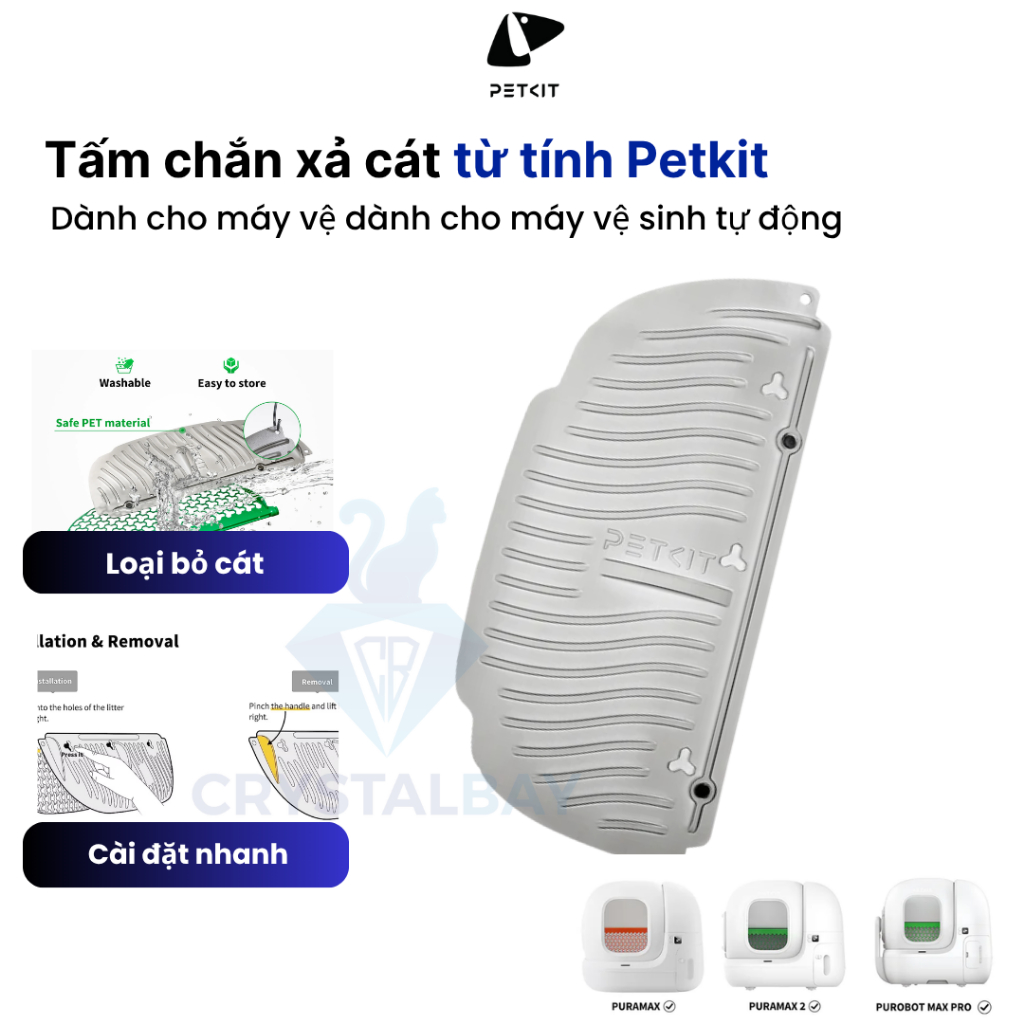 Tấm Chắn Cát Từ Tính Dành Cho Máy Vệ Sinh Cho Mèo Pura Max 2