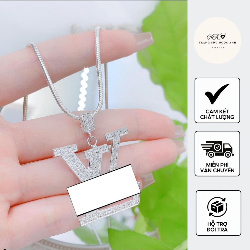 Dây chuyền mặt l..v, dây chuyền nam, dây l..v mặt đính đá cực chất dành cho nam nữ vòng cổ nam nữ