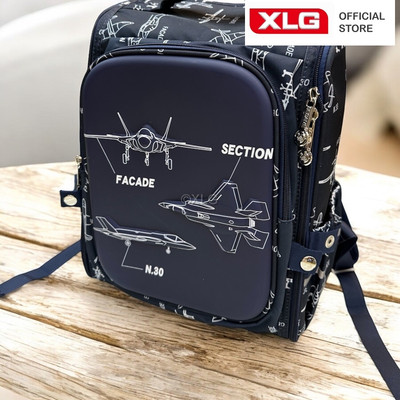 Balo Học Sinh BL0407 BALO AIRPLANE DARKBLUE M Tiểu Học/THCS/THPT Chống Gù Lưng, Siêu Nhẹ