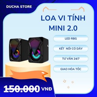 Loa máy tính Mini Để Bàn Âm Thanh Siêu Trầm Hay, Có Đèn Led Đổi Màu S29