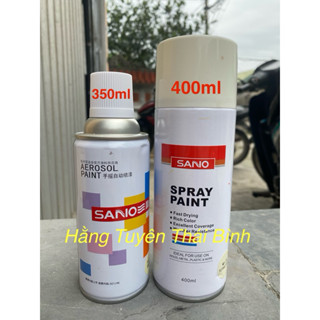 SƠN SANO loại 400ml 1 lon các màu ( nhũ bạc, trắng, đen, cục nóng...)