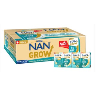  Thùng sữa bột pha sẵn  NANGROW 6  Nan Optipro Kid hộp 180ml 110ml 