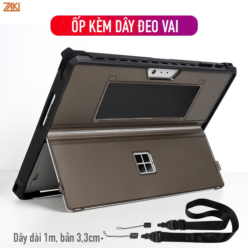 Ốp lưng Zaki Surface Pro 11/Pro 10/Pro 9 chống sốc trong mờ
