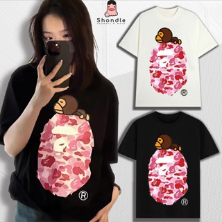  Áo Thun Nam Nữ Bape Khỉ Hồng Ver Mới Hình In Cao Cấp Vải Cotton 2 chiều Unisex Full Tag Mạc Chuẩn 