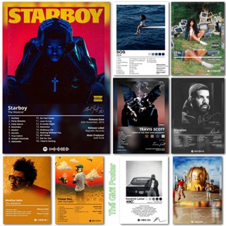 [01] Poster dán tường Kanye West the weeknd decor nhà cửa - Album ảnh âm nhạc trang trí phòng
