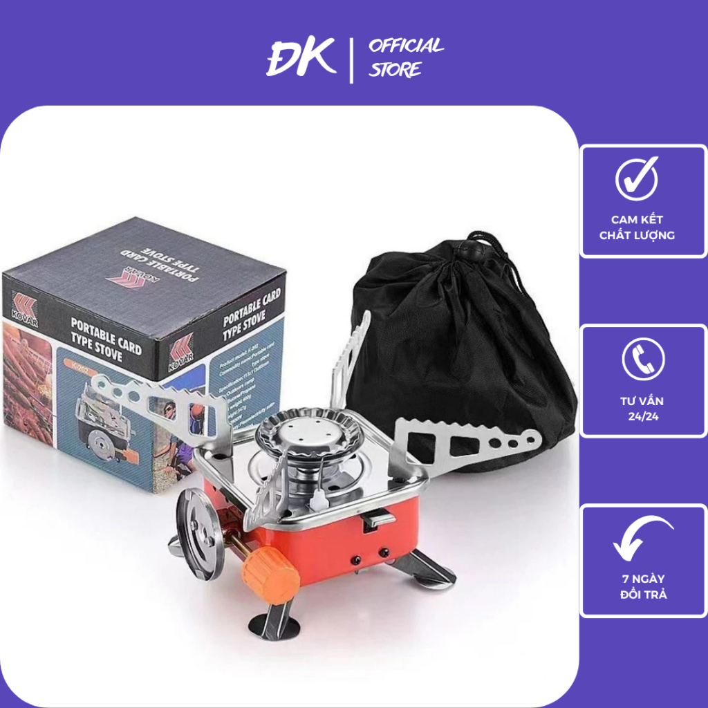 Bếp Ga Mini, Bếp Ga Du Lịch Gấp Gọn An Toàn Gia Dụng ĐK