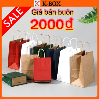 10 Túi Giấy Kraft Quai Xoắn - Chống Rách, Đựng Quà Tặng - Thời Trang - Handmade | Thiết Kế Vintage Phong Cách Châu Âu