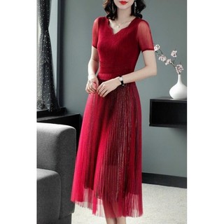 Đầm xoè dập ly cao cấp