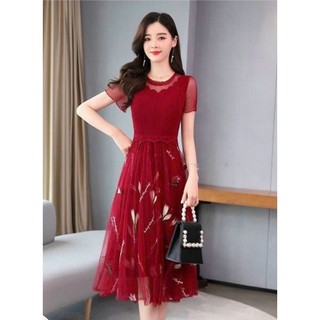 Đầm xoè dập ly cao cấp