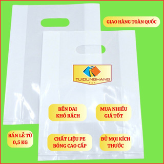  Túi Hột Xoài PE Trắng Sứ Tuidunghang Bóng Đẹp Dẻo Dai Đựng Quần Áo Mỹ Phẩm Shop Thời Trang Giá Rẻ Đủ Size Bán Từ 0,5kg 