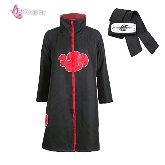 BBCOSPLAY - áo khoác cosplay Akatsuki - áo khoác itachi - Naruto
