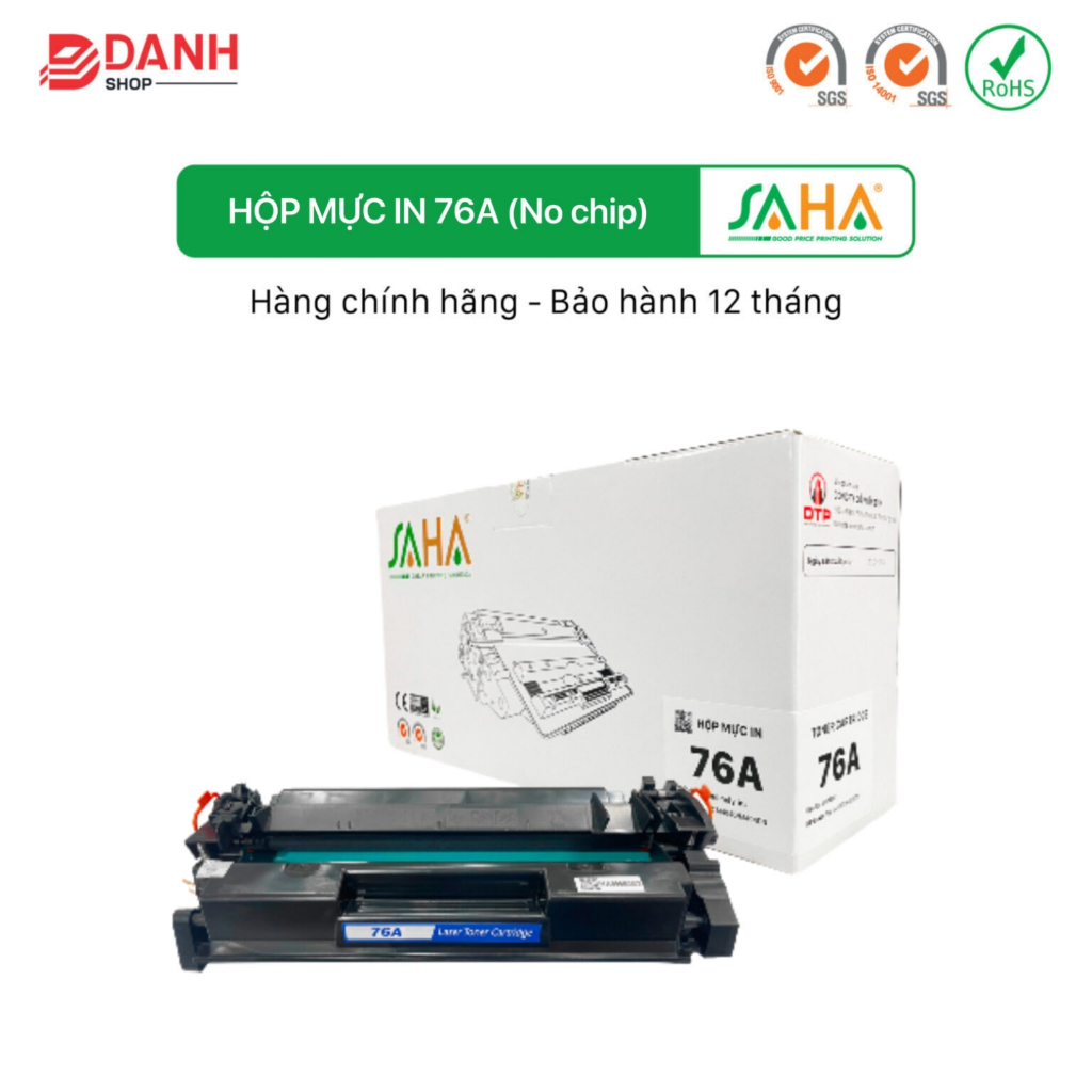 HỘP MỰC IN SAHA 76A (NO CHIP) /  Dùng cho máy in: HP Laser Pro M404D, M404DN, M404N,..