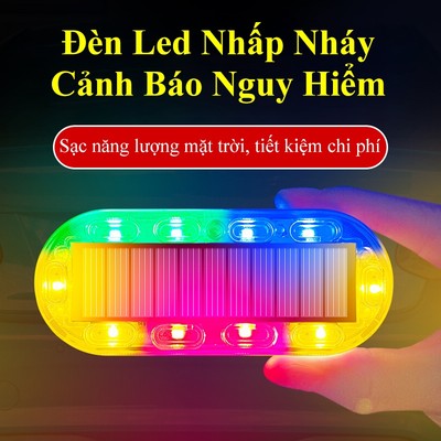 Đèn LED báo hiệu năng lượng mặt trời MYT Đèn cảnh báo nhấp nháy báo hiệu đỗ xe an toàn ô tô xe máy