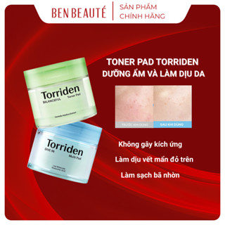 Toner Pad Torriden Dưỡng Ẩm Và Làm Dịu Da, Giảm Mẫn Đỏ, Tẩy Tế Bào Chết 80 Miếng
