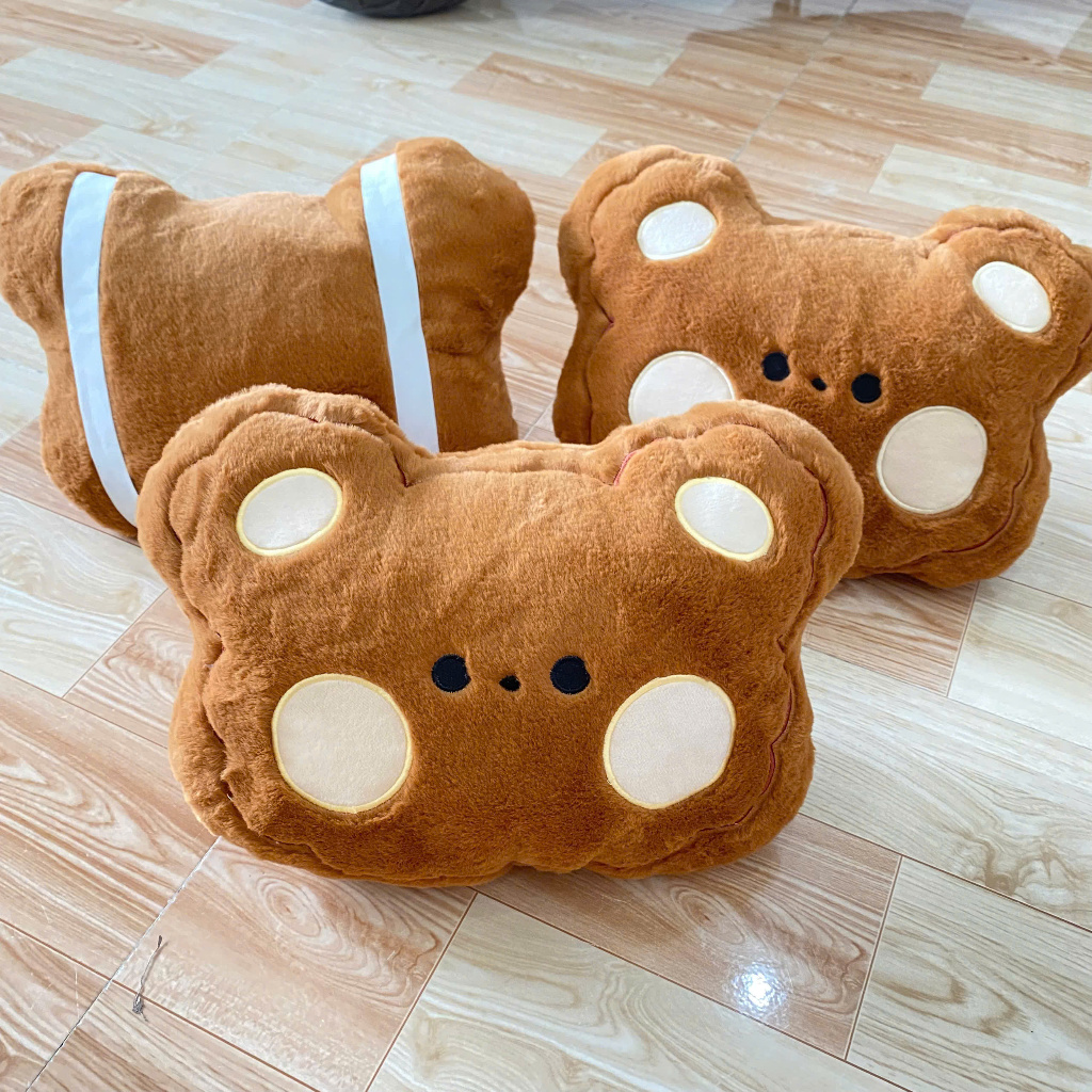  Gối đi xe máy chống va đập đầu cho bé hình gấu nâu siêu cute 
