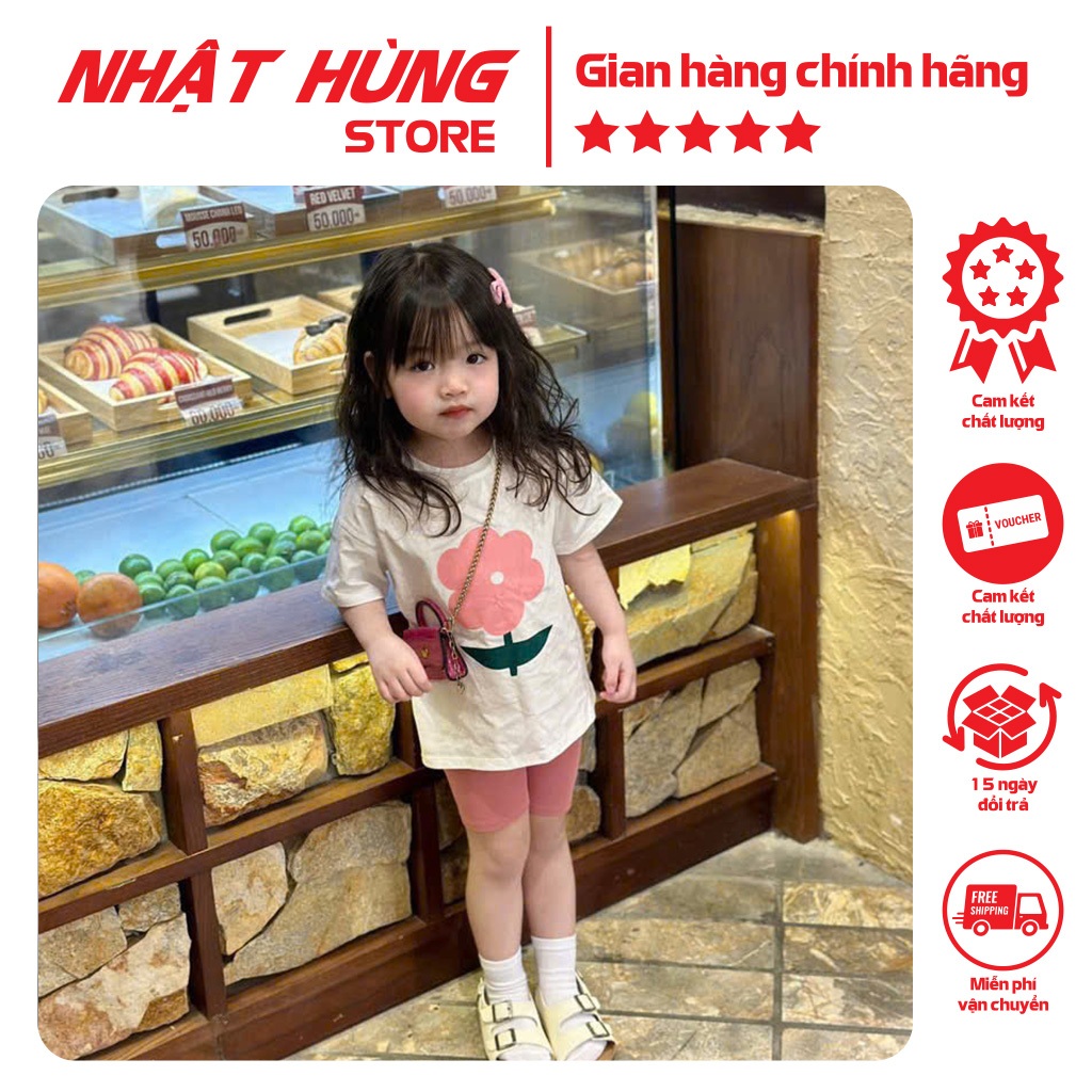 Bộ legging in BÔNG HOA cho bé và mẹ mặc chung đôi  hiệu Nhật Hùng size từ 10-68kg NH89