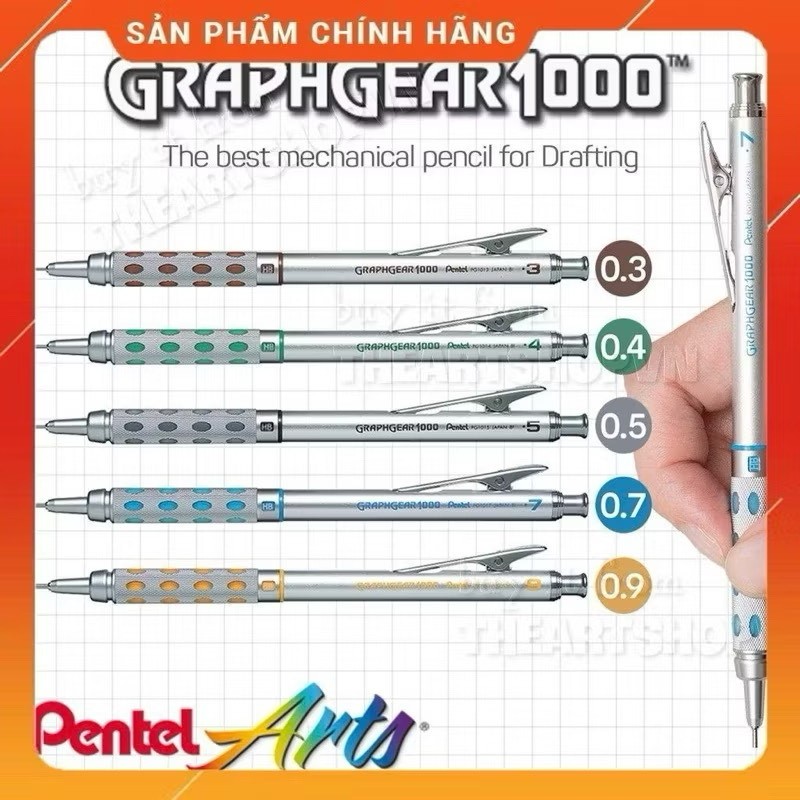(HOẢ TỐC) Chì Bấm Cơ Khí Pentel Graphgear 1000 THEARTSHOP