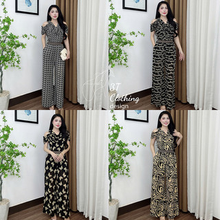  Set đồ bộ nữ vải Thun Lưới cao cấp có đính hạt kim cương quần dài ống suông tôn dáng sang trọng mã B24 