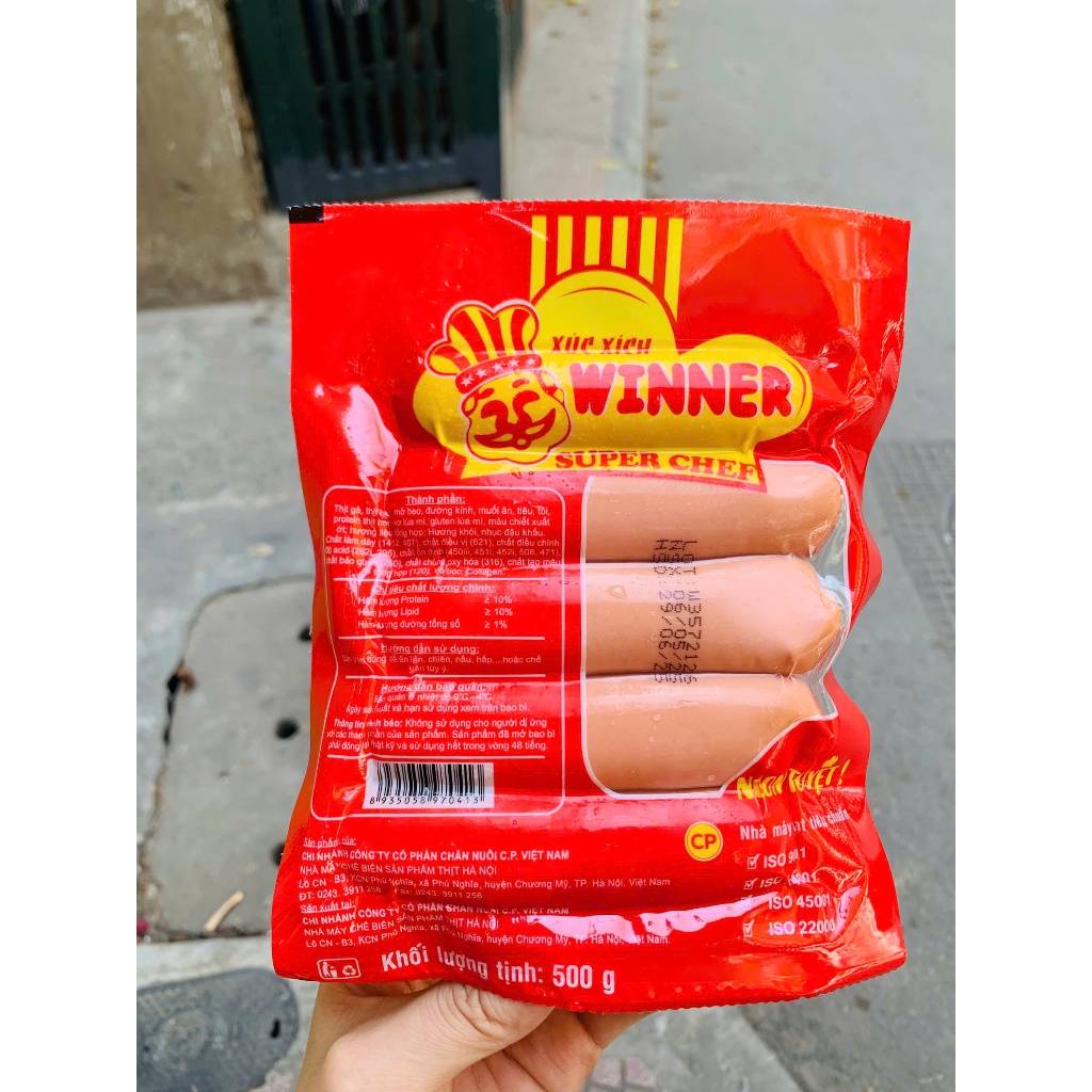 Xúc xích winner 10 cái 500g,xúc xích winner