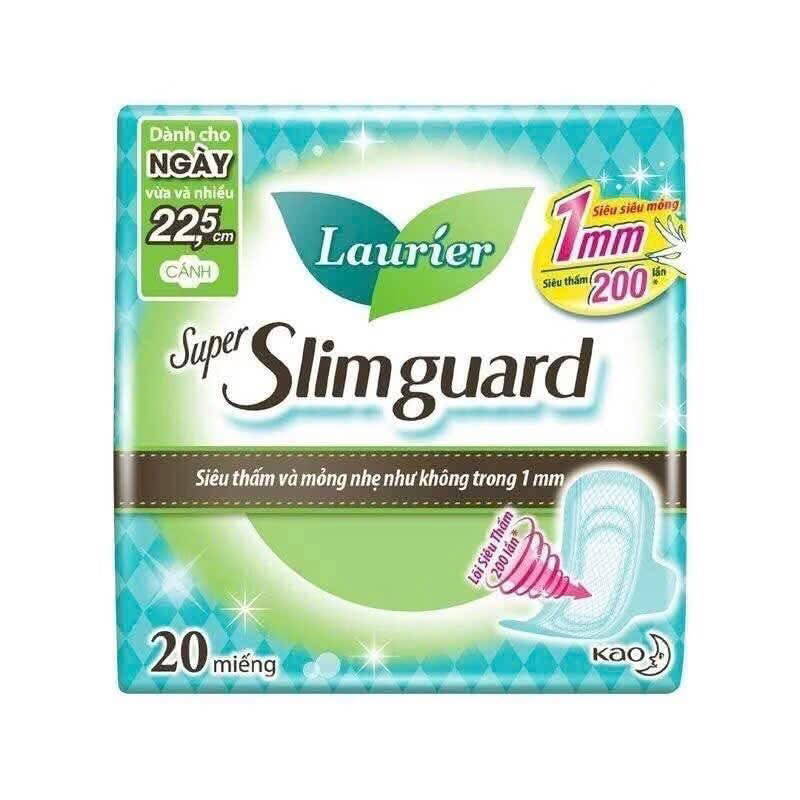 Băng vệ sinh  Laurier Super Slimguard  siêu mỏng ,kháng khuẩn ,cool