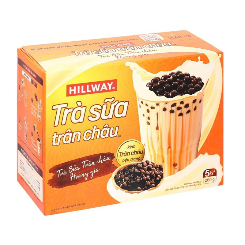 trà sữa trân châu đài loan hillway hộp 5ly