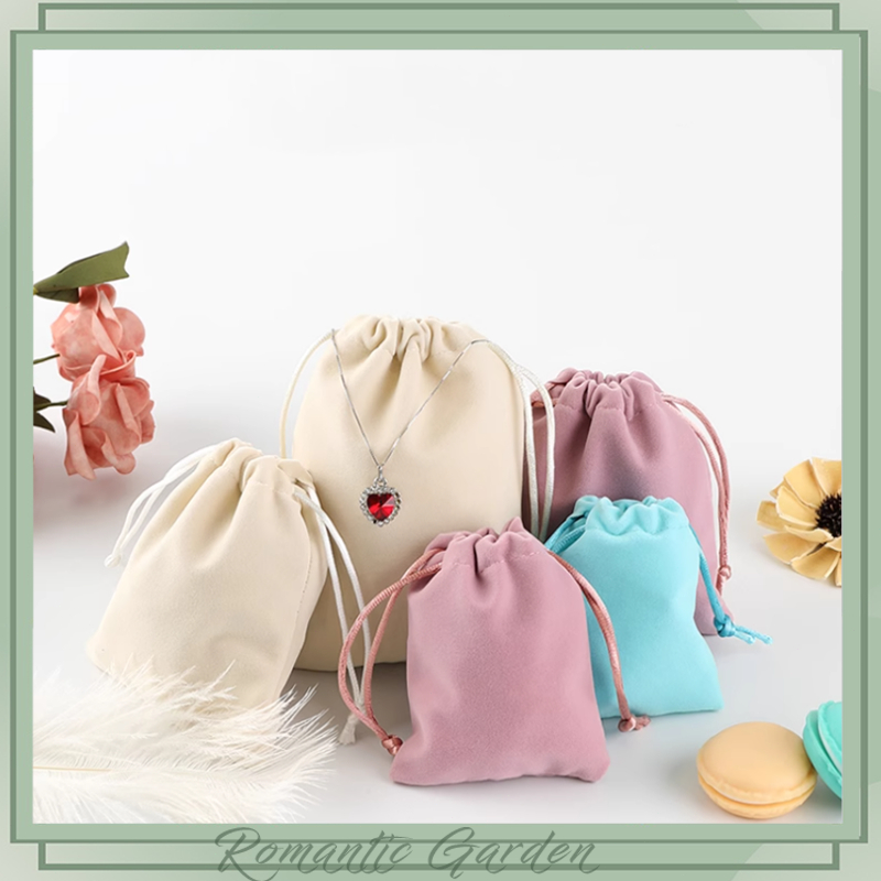 combo 10💝Túi Nhung Dây Rút Để Đựng Phụ Kiện ,Trang Sức, Đựng QuàTặng Túi dây rút làm bằng vải cotton