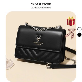 Túi xách nữ đeo chéo vai đẹp basic trẻ trung dáng vuông nhiều ngăn dây xích có hộp full box YADASI STORE TX33