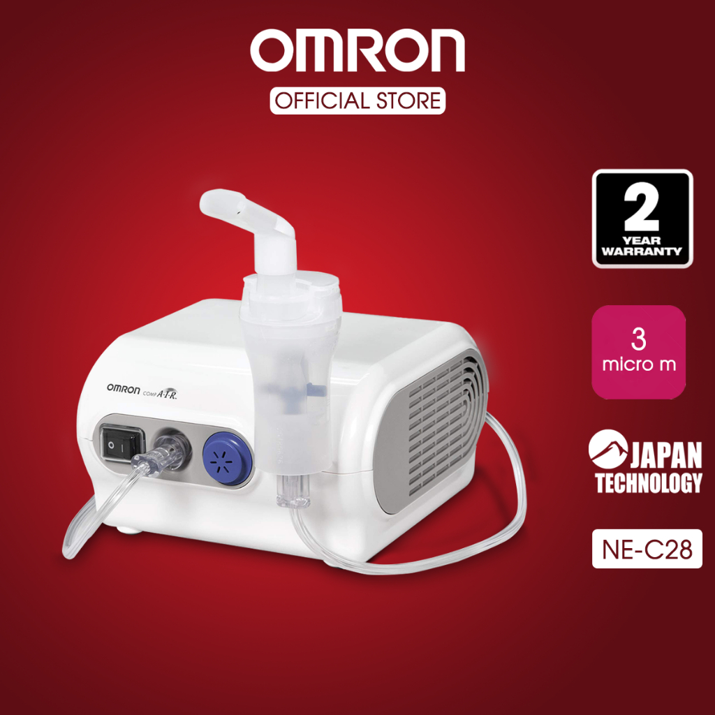 Máy Xông Khí Dung Mũi Họng Omrom NE-C28 | Hoạt Động Êm, Kích Thước Hạt Phun Nhỏ | Bảo Hành 2 Năm