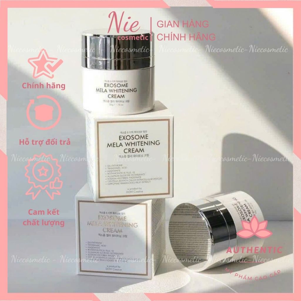 Kem Dưỡng Da Hỗ Trợ Dưỡng Trắng, Giảm Thâm Mờ Nám DOW Exosome Mela Whitening Cream 50G