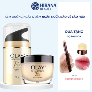 Combo Kem Dưỡng Olay Ngừa Lão Hóa Ban Ngày & Ban Đêm Total Effects 7 in One Day Cream & Night