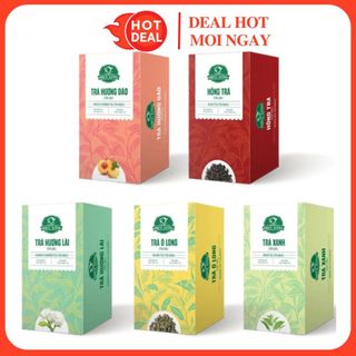   MẪU MỚI  Trà Túi Lọc PHÚC LONG Trà Xanh Hoa Sen Hoa Hồng Olong Hồng Trà Trà Lài Hộp 50G 
