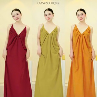 Đầm Suông 2 Dây nhún Basic Vải Lụa Gãy D110 Thiết Kế 2 Dây Trẻ Trung Phù Hợp Đi Chơi, Du Lịch, Tiệc Nhẹ CEBA BOUTIQUE