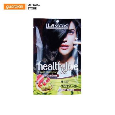 Dầu Gội Phủ Bạc Lavox Health & Live Color Shampoo 30Ml #H1 Black Màu Đen | Guardian Việt Nam