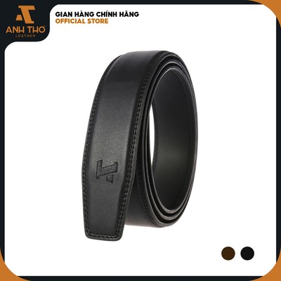 Thắt lưng nam da thật không đầu khóa Anh Tho Leather - Đen