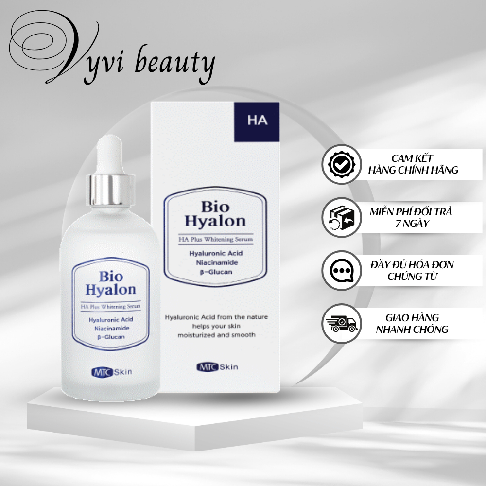 Serum Serum HA plus MTC, Tinh Chất HA Plus Siêu Cấp Ẩm, Trắng Da Chính Hãng Lọ 100ml