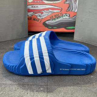 Dép adilette 22 nam đúc nguyên khối siêu nhẹ, Dép 3 sọc thể thao chống nước chống hôi chân