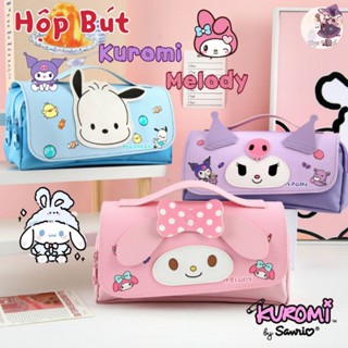  Hộp Đựng Bút Nhiều Ngăn Hình Kuromi   Melody   Cinnamonroll Có Quai Xách Chất Liệu Da Mềm Mại Ngăn Chứa Lớn Đựng Bút 